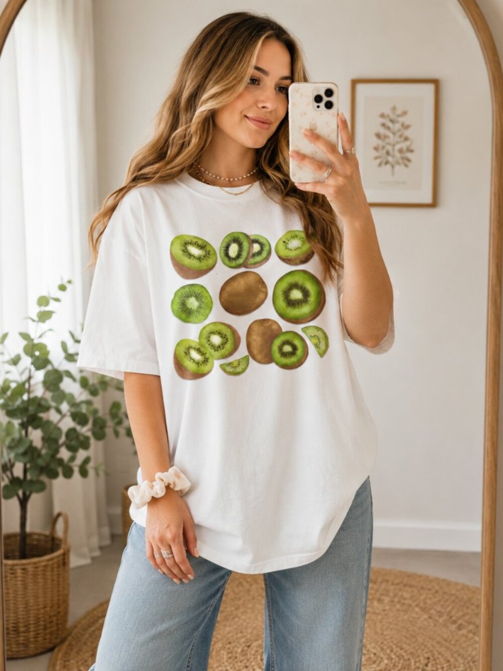 Kiwi Graphic T-Shirt 🥝✨ | Vintage Fruit Aesthetic Tee | Boho Women’s Shirt
